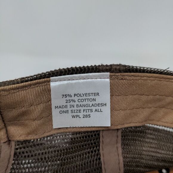 Co-Alliance Mens Hat Meshback Strapback Brown OSFA Embroidered Logo Farmer - Picture 11 of 11